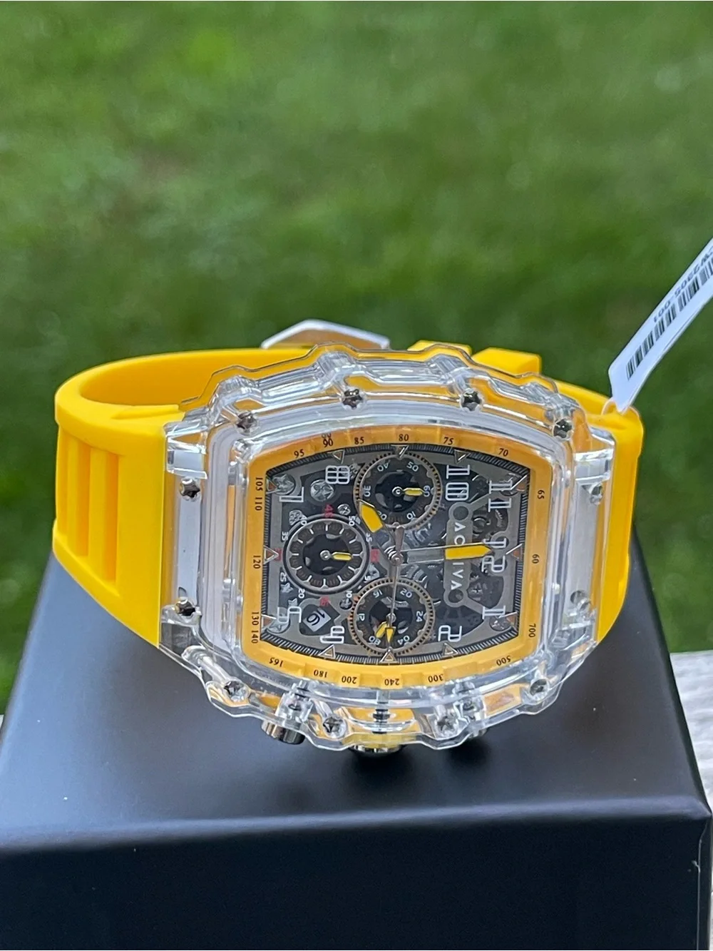 Activa Fury X Invicta Men's Watch w/Skeleton Dial - 44.3mm, Yellow (ACW2305-001)
